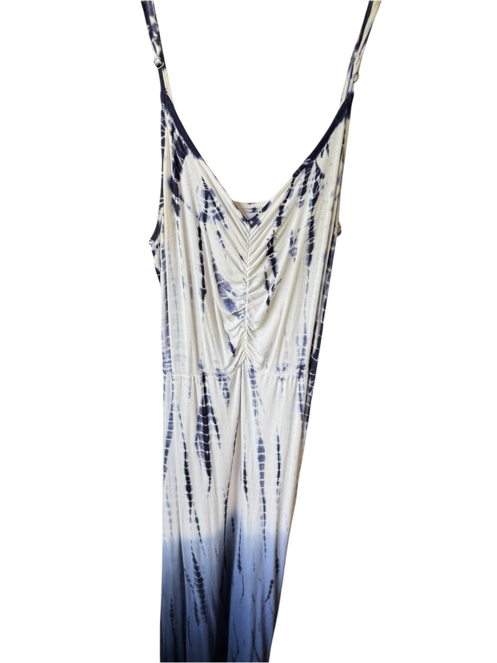 Xhilaration Ombré Blue & White Tie-Dye V-Neck Maxi Dress size small - Picture 2 of 7